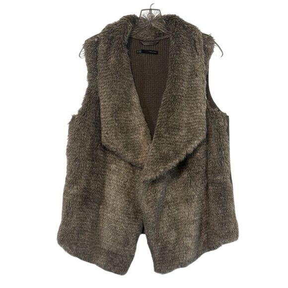 Maurice’s Open Front Faux Fur Sweater Vest - Picture 1 of 9